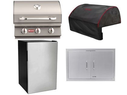 bull steer 4-piece outdoor kitchen package
