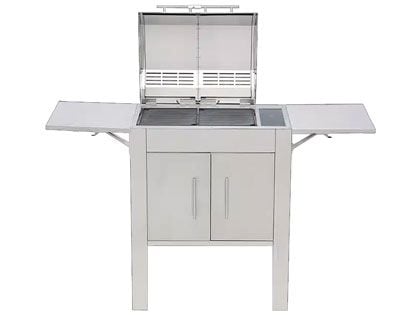 Kenyon Texan 2-Zone 3000 Watt 240V Touch Control Electric Grill & Stand with Split Lid