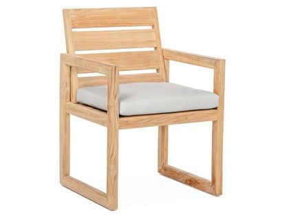 Harmonia Living Caldas Outdoor Teak Dining Arm Chair