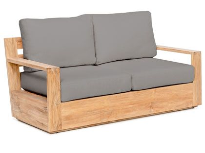 Harmonia Living Caldas Teak Wood Outdoor Loveseat