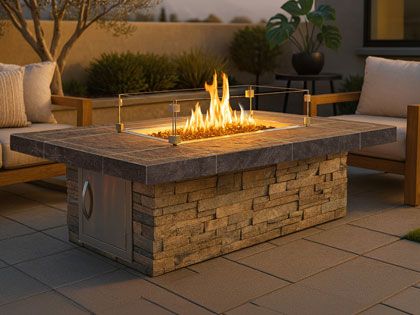 Cal Flame 48 x 72-Inch Mojave Rectangular Modern Gas Fire Pit