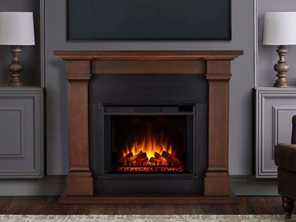 Callaway 63-Inch Electric Fireplace Mantel in Chestnut Oak