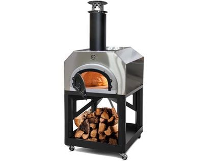 Chicago Brick Oven CBO 750 Mobile Stand Wood Fired Pizza Oven - Stainless Steel