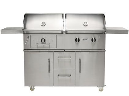 Coyote 50-Inch Gas & Charcoal Dual Fuel Hybrid Grill with Cart