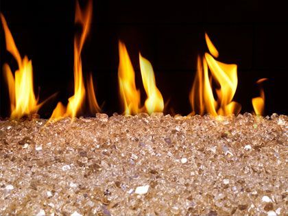 American Fyre Designs Fire Glass - Champagne Reflective