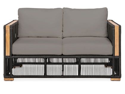 Harmonia Living Campo Black Outdoor Loveseat