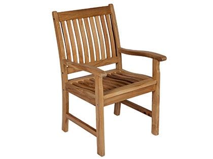 Compass Teak Patio Dining Arm Chair