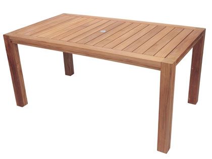 Comfort 63 x 35-Inch Rectangular Teak Patio Dining Table