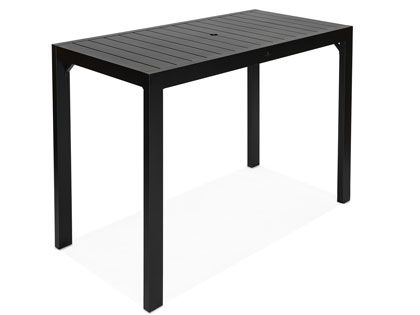 Harmonia Living Classic Aluminum 63-Inch 6-Seat Rectangular Dining Table