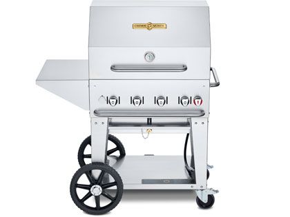 Crown Verity 30-Inch Mobile Gas Grill with Roll Dome Package