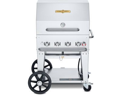 Crown Verity 30-Inch Mobile Gas Grill with Roll Dome Package
