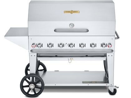 Crown Verity 48-Inch Mobile Gas Grill with Roll Dome Package
