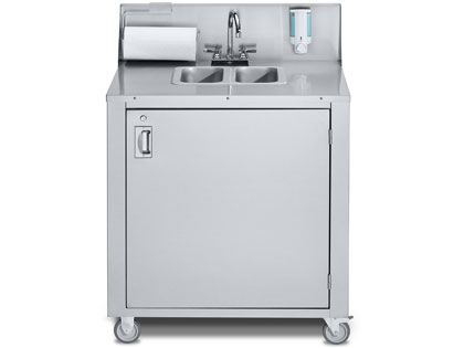 Crown Verity Double Stainless Steel Handwashing Portable Sink
