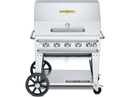 Crown Verity 36-Inch Rental Propane Grill with Roll Dome Package