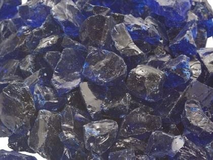Dagan 1/4 - 3/4-Inch Fire Glass, 10 Pounds, Dark Blue