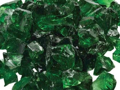 Dagan 1/4 - 3/4-Inch Fire Glass, 10 Pounds, Dark Green