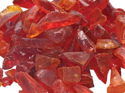 Dagan 1/4 - 3/4-Inch Fire Glass, 10 Pounds, Orange