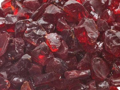Dagan 1/4 - 3/4-Inch Fire Glass, 10 Pounds, Red