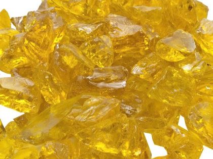 Dagan 1/4 - 3/4-Inch Fire Glass, 10 Pounds, Yellow