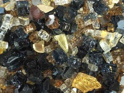 Dagan 1/4 Inch Reflective Fire Glass, 10 Pounds, Earth Blend