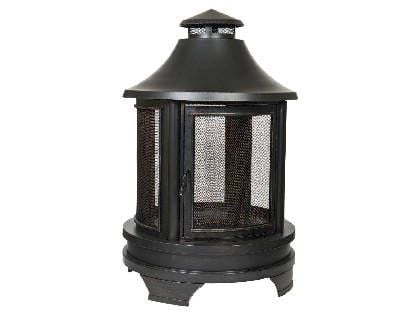Dagan Pagoda Style Wood Burning Fire Pit, Copper and Black
