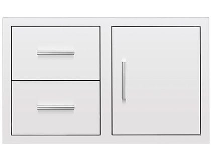 American Made Grills 36-Inch Stainless Steel 2-Drawer and Access Door Combo with Hidden Hinge