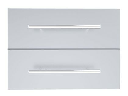 Sunstone Designer Series Raised Style 18 x 13-Inch Stainless Steel Double Drawer with Self Leveling Legs