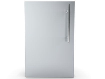 Sunstone Designer Series Raised Style 15-Inch Stainless Steel Single Door with Shelf Left Swing