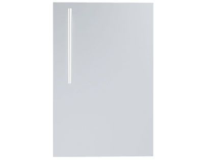 Sunstone Designer Series Raised Style 15-Inch Stainless Steel Single Door with Shelf Right Swing