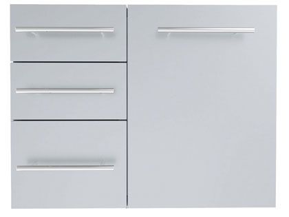 Sunstone Designer Series Raised Style 30-Inch Stainless Steel Liquid Propane Combo Triple Drawer