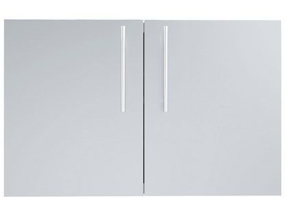 Sunstone Designer Series Raised Style 36-Inch Stainless Steel Double Door with Shelves