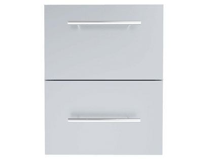 Sunstone Designer Series Raised Style 18-Inch Stainless Steel Paper Towel Double Drawer Combo