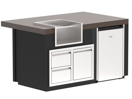 Videl 5 1/3-Ft Luxe Margarita Center with 4.5 Cu. Ft. Refrigerator
