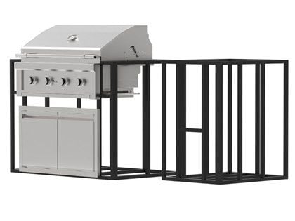 Videl 6-Ft Outdoor Kitchen Island with Gran Fuego 36-Inch 4-Burner Gas Grill