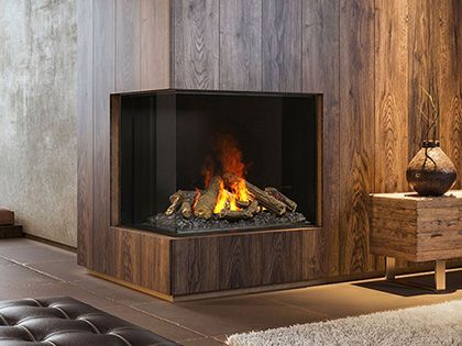 Dimplex Optimyst e-MatriX 35-inch Built-In Water Vapor Fireplace - Left Facing