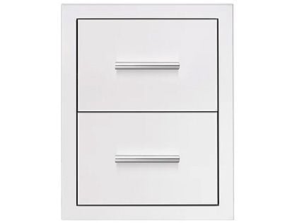 Summerset 17-Inch Stainless Steel Flush Mount Double Access Drawer