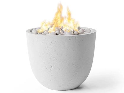 HPC Fire 20.5-Inch Dekko Element Lightweight Concrete Gas Fire Bowl