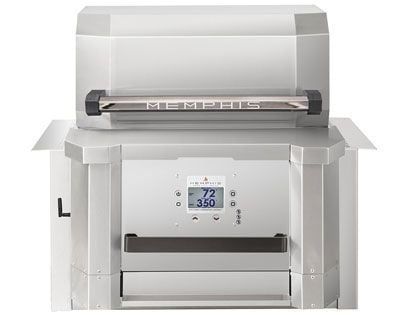 Memphis Grills Elevate Wi-Fi Monitored 30-Inch 430 Stainless Steel Built-In Pellet Grill with Built In Brackets