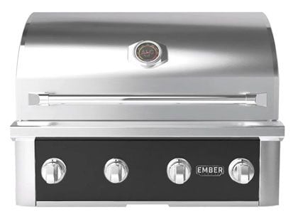 Wildfire Ember 32-Inch 4 Burner Black 304 Stainless Steel Gas Grill with Briquette System & Infrared Sear Burner