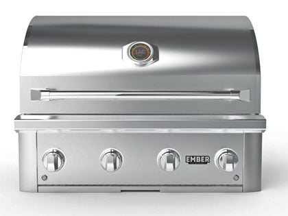 Wildfire Ember 32-Inch 4 Burner 304 Stainless Steel Gas Grill with Briquette System & Infrared Sear Burner