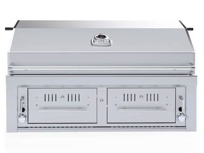 Sunstone Emerald Series 42-Inch Gas-Hybrid Dual Zone 2 Burner Charcoal/Wood Burning Gas Grill
