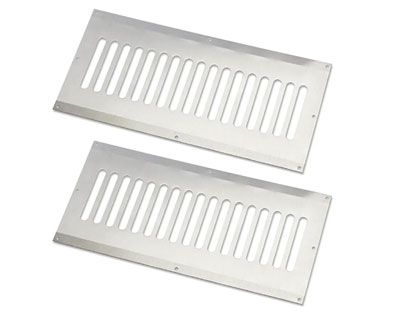 HPC Fire Flat 9" x 4" Inch Stainless Steel Enclosure Vents - Set of 2