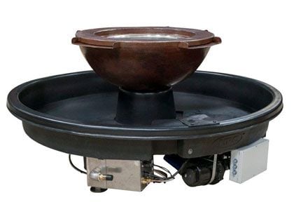 HPC Fire Evolution 360 4-Scupper Fire and Water Bowl Insert - Electronic Ignition