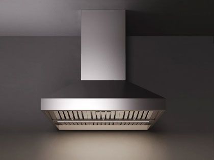Falmec Pyramid 48-Inch Outdoor Rated Wall Mounted 3-Speed 1200 CFM Vent Hood with LED Lighting