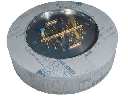 Warming Trends 360K BTU 72" Round Ready to Finish Fire Pit Kit with CROSSFIRE 2.0 Brass Burner 