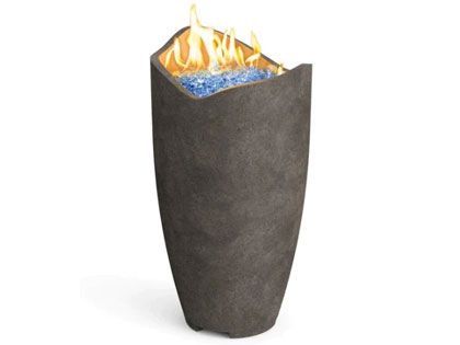 American Fyre Designs 20-Inch Wave Gas Fire Urn with Propane Access Door