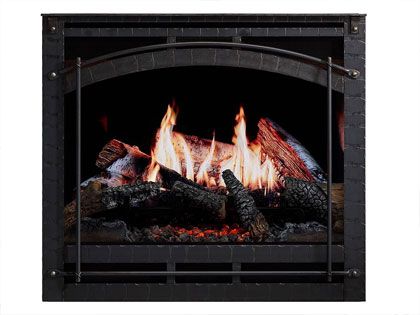 SimpliFire Inception 36-inch Electric Fireplace with Chateau Forge Decorative Front