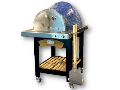 HPC Fire Forno Series Duel Fuel Gas & Wood-Fired Pizza Oven on Stand