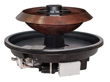HPC Fire H2Onfire Copper Fire and Water Bowl Insert - Electronic Ignition