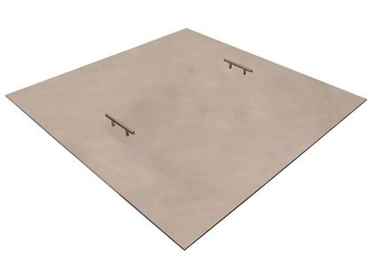 Warming Trends 50-Inch Aluminum Square Fire Pit Cover
